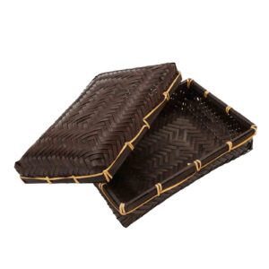 茶染アジロかご小 KB25958